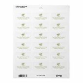 Groene Tropische Twin Palm Trees RSVP Adresetikett Etiket (Full Sheet)
