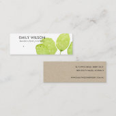 GROENE TROPISCHE VEELEI FAUNA EARRING STUD DISPLAY MINI VISITEKAARTJE (Voorkant / Achterkant)