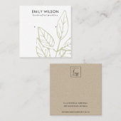 GROENE TROPISCHE VEELEI FAUNA EARRING STUD DISPLAY VIERKANTE VISITEKAARTJE (Voorkant / Achterkant)