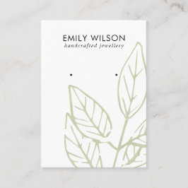 GROENE TROPISCHE VEELEI FAUNA EARRING STUD DISPLAY VISITEKAARTJE