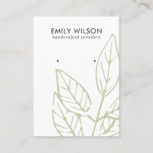 GROENE TROPISCHE VEELEI FAUNA EARRING STUD DISPLAY VISITEKAARTJE