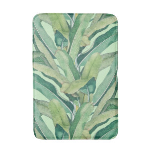Groene Tropische Vintage Bananenbladeren Badmat