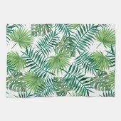 Groene Tropische zomer Exotic Botanic Palm Leaves Theedoek (Horizontaal)