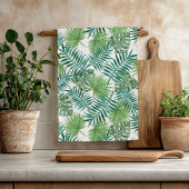 Groene Tropische zomer Exotic Botanic Palm Leaves Theedoek