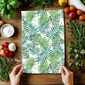 Groene Tropische zomer Exotic Botanic Palm Leaves Theedoek