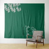 Groene Trouw Achtergrond Wandkleed (In Situ (horizontaal))