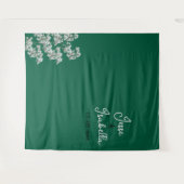 Groene Trouw Achtergrond Wandkleed (Voorkant (horizontaal))