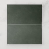 Groene trouw elegantere typografie klasse plaatskaartje (Binnenkant ongevouwen)