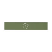 Groene Trouw Monogram Uitnodigingen Wikkel (Vlak)
