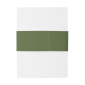Groene Trouw Monogram Uitnodigingen Wikkel (Achterkant Voorbeeld)