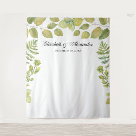 Groene trouwachtergrond. Lof achtergrond Wandkleed