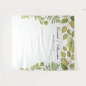 Groene trouwachtergrond. Loof achtergrond Wandkleed (Voorkant (horizontaal))