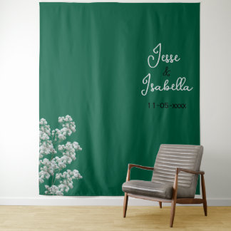 Groene Trouwachtergrond Wandkleed