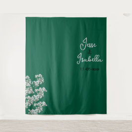 Groene Trouwachtergrond Wandkleed