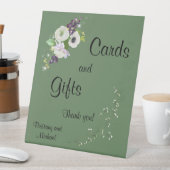 Groene trouwkaarten en cadeaus voetstuk teken reclamebord met voetstuk (Insitu)
