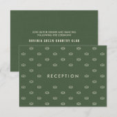 Groene Trouwontvangstkaarten met Patroon Kaart (Voorkant / Achterkant)