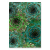 Groene Trouwsucculenten Tented Place Cards Kaart (Achterkant)