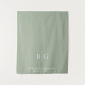 Groene trouwtafel loper decoratie bord wandkleed (Voorkant)
