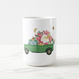 Groene Truck Keramische Mok Canister Bloem Vlinder