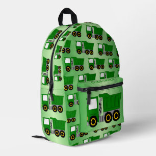 Groene Truck Ontwerp Gepersonaliseerd Bedrukte Rugzak