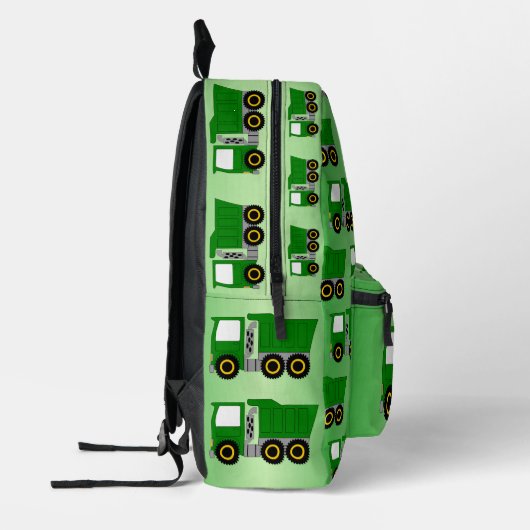 Groene Truck Ontwerp Gepersonaliseerd Bedrukte Rugzak (Links)
