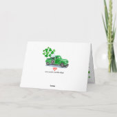 Groene Truck St. Patrick's Day Kaart (Achterkant)