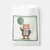 Groene Trui Beer met Herfst Plaid Sjaal Bedankzakje (Voorkant)