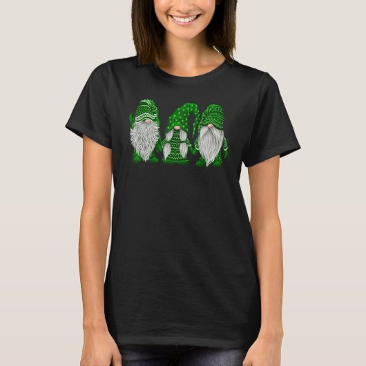 Groene trui Gnome St. Patrick's Day Ierse Gnome T-shirt (Voorkant)