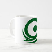 Groene tsunami golven icoon Koffie Mok (Voorkant links)