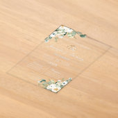 Groene tuin acryl bruiloft uitnodigingen (Laagn)