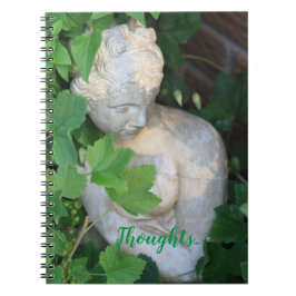 Groene Tuin Beeldhouwwerk Motivatie Natuur Notitieboek