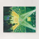 Groene Tuin Boston Basketbal Aquarel Legpuzzel (Horizontaal)