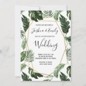 Groene tuin Botanische bruiloft Kaart (Voorkant)