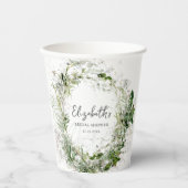 Groene Tuin Bruidsfeest Papieren Bekers (Voorkant)