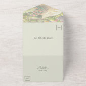 Groene Tuin Bruiloft All In One Uitnodiging (Buitenkant)