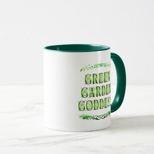 Groene Tuin Godin Gezegde Koffie Mok (Voorkant rechts)