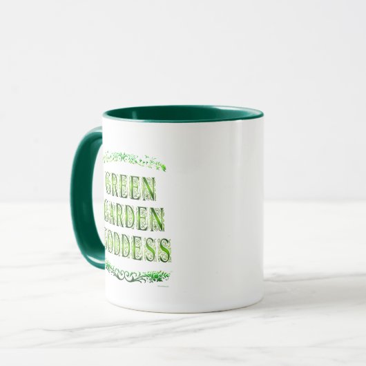 Groene Tuin Godin Gezegde Koffie Mok (Voorkant links)
