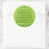Groene Tuin Godin Slogan Stickers (Tas)