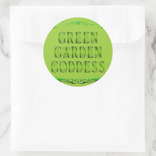 Groene Tuin Godin Slogan Stickers (Tas)