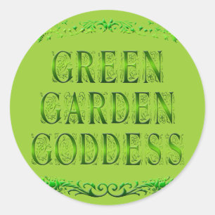 Groene Tuin Godin Slogan Stickers
