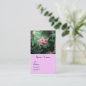 Groene tuin, Rococo Lady op Swing Monogram Visitekaartje (Staand voorkant)