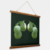 Groene Tuin Tomaten Natuur Abstract Hangend Wandkleed (Gebogen)