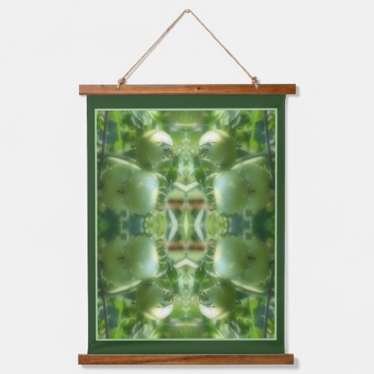 Groene Tuin Tomaten Natuur Abstract Hangend Wandkleed (Voorkant)