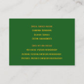 Groene tuinarchitect tuinarchitect Bloemist Zonneb Visitekaartje (Achterkant)