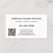Groene tuindiensten visitekaartje (Achterkant)