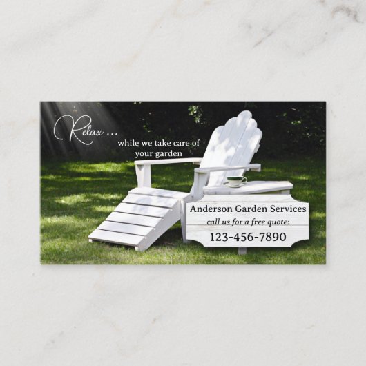 Groene tuindiensten visitekaartje (Voorkant)