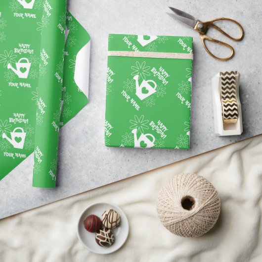 Groene tuinslang Gekleurd cadeaupapier voor verjaa (Crafts)