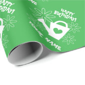 Groene tuinslang Gekleurd cadeaupapier voor verjaa (Rol Hoek)