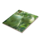 Groene tuintomaten op wijn Natuur Tegeltje (Zijkant)