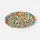 Groene  tuinvogels papieren bordje (Gekanteld)